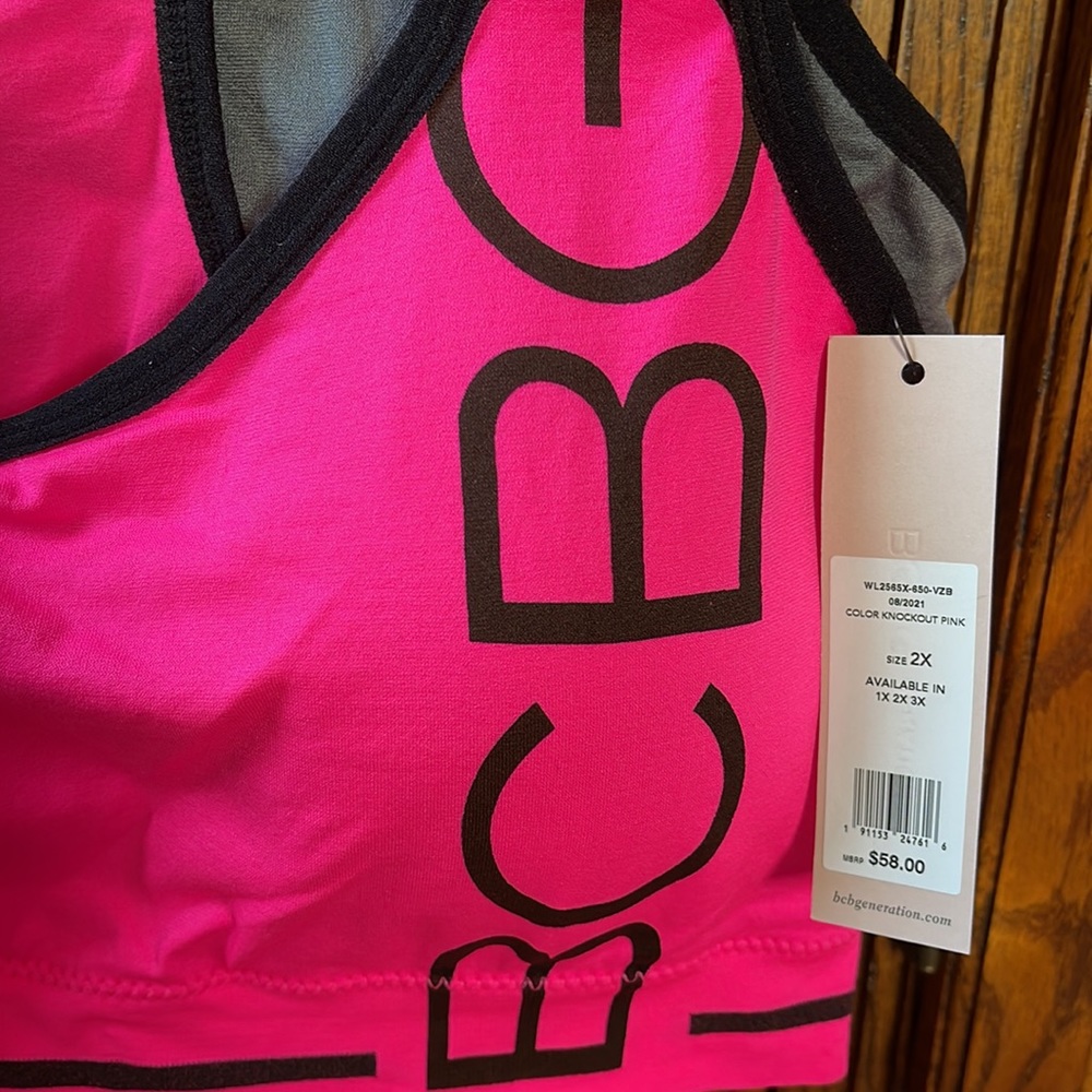 ‼️NWT BCBG 2 BRA PINK/GRAY COMFORT BRA SET - Picture 5 of 6